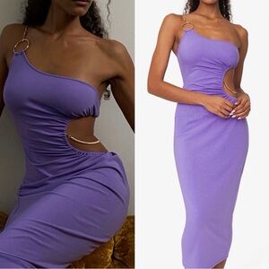 WeWoreWhat One-Shoulder Purple Dress